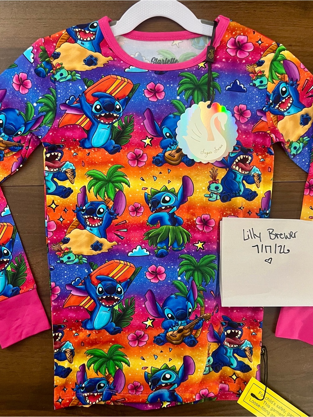 7/8 Sugar Swan Stitch PJ Set
